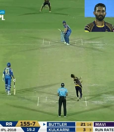 technology howler in IPL ~ DK hand directs bowler Mavi technology howler in IPL ~ DK hand directs bowler Mavi