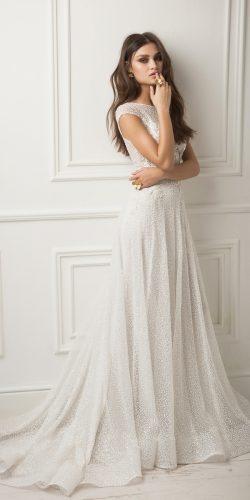 lihi hod wedding dresses a line lace bling cap sleeve beautiful bateau neckline