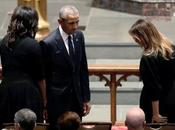 Melania Trump, Barack Michelle Obama Attend Barbara Bush Funeral
