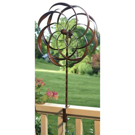 spinning garden art decortive spinning sun kinetic garden art