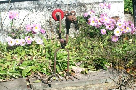 spinning garden art bird spinning sun kinetic garden art