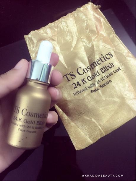 ts cosmetics 24K gold elixir, khadija beauty