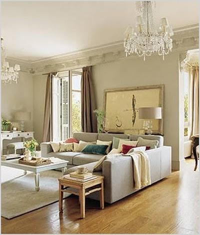 luxury soft colors living room design