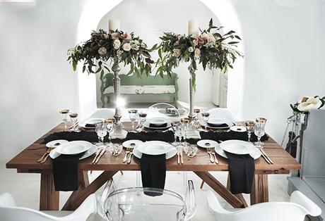 Black and gold hues wedding inspiration with a modern flair =