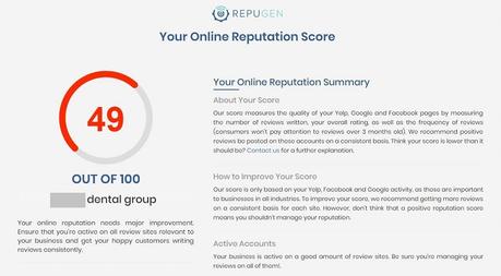 Online Reputation Score Results