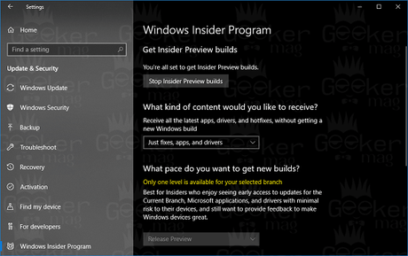 How to Join Windows 10 Insider Preview Program windows 10 insider program settings