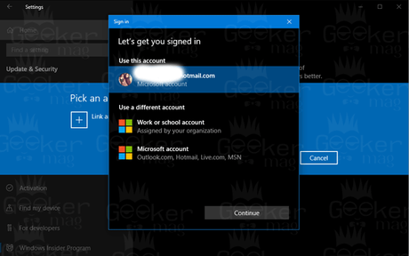 How to Join Windows 10 Insider Preview Program windows insider program - log into using microsoft account