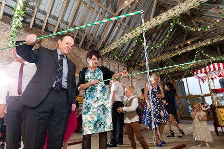 Yorkshire Wedding Photographers guests attending an indoor fun fayre