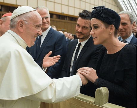 Katy Perry & Orlando Bloom Meet Pope Francis