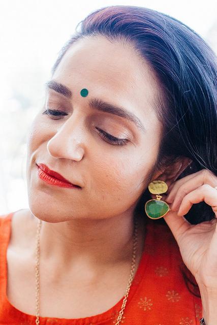 Orange, Purple and Green Tanvii.com