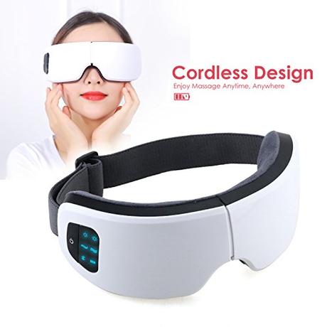 SELENECHEN Eye Massager Eye Mask with Heating and Air Pressure Compression for Dry Eye Dark Circles Eyes Relax Vision Care Eyestrain Stress Relief,Foldable Portable Rechargeable