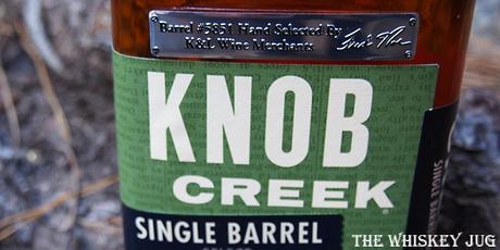 Knob Creek Single Barrel Rye Label