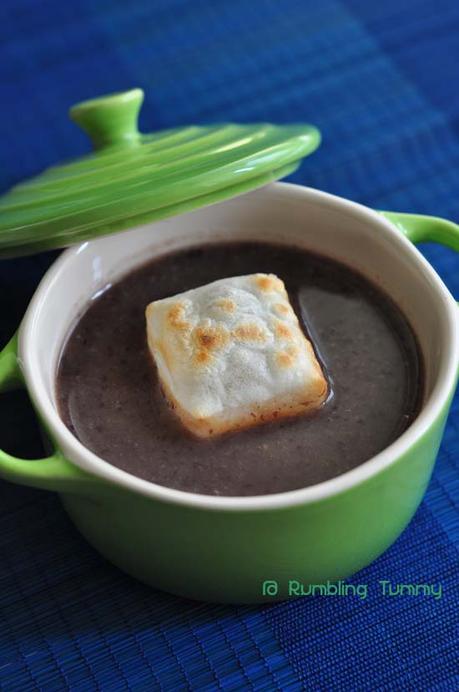 Easy Sweet Red Bean Soup with Mochi ぜんざい