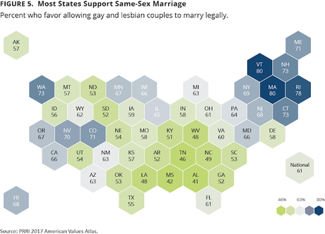 Support For LGBT Rights In The Individual States