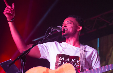 Jonathan McReynolds Sings National Anthem At NBA Playoffs Game