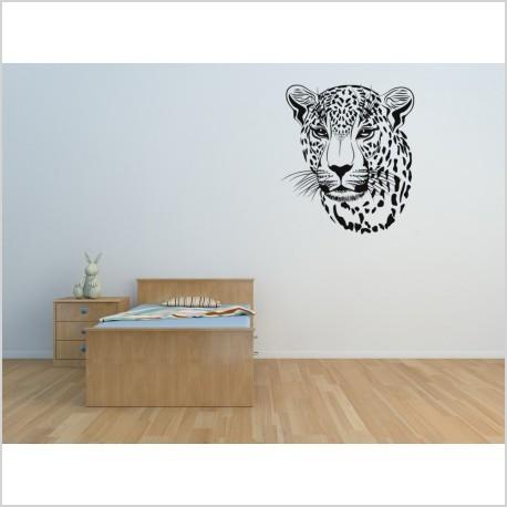 1556 leopard s head wall sticker for living room