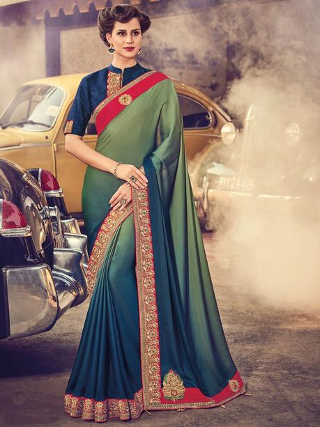 satin crush sarees online