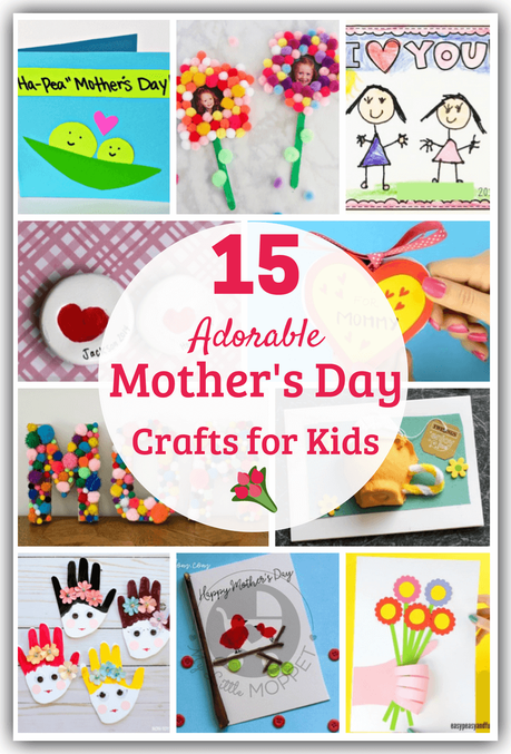 No Mom can resist a gift made by their little ones with their own hands! Give them a helping hand with this list of cute Mother's Day crafts for kids to make!