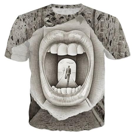 Finally available on t-shirts, get yours and much more: https://bit.ly/2wCxcHu #alloverprint #tshirt #benheineart #pencilvscamera #art #music #drawing #shirt #hoodies #greattshirt #surrealism #mouth #bouche #rageon #creative