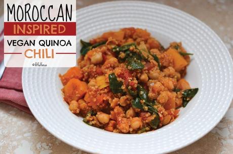 Moroccan Inspired Vegan Quinoa Chili by One Hungry Bunny | Savory Chili | Vegetarian Chili | Easy Chili Recipe | Meatless Monday