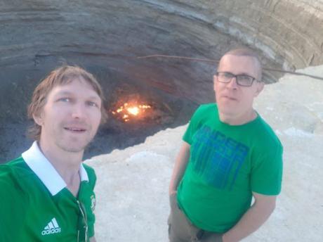 Backpacking in Turkmenistan: Camping at the Darvaza Gas Crater, Karakum Desert Backpacking in Turkmenistan: Camping at the Darvaza Gas Crater, Karakum Desert