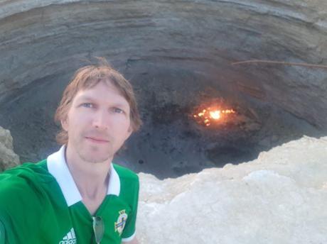 Backpacking in Turkmenistan: Camping at the Darvaza Gas Crater, Karakum Desert Backpacking in Turkmenistan: Camping at the Darvaza Gas Crater, Karakum Desert