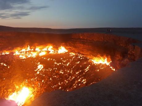 Backpacking in Turkmenistan: Camping at the Darvaza Gas Crater, Karakum Desert Backpacking in Turkmenistan: Camping at the Darvaza Gas Crater, Karakum Desert