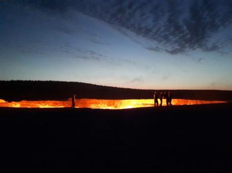 Backpacking in Turkmenistan: Camping at the Darvaza Gas Crater, Karakum Desert Backpacking in Turkmenistan: Camping at the Darvaza Gas Crater, Karakum Desert
