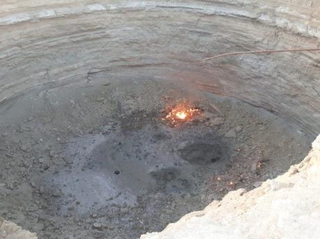 Backpacking in Turkmenistan: Camping at the Darvaza Gas Crater, Karakum Desert Backpacking in Turkmenistan: Camping at the Darvaza Gas Crater, Karakum Desert