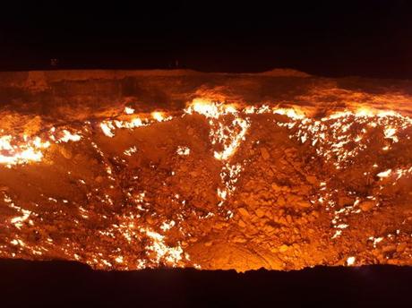Backpacking in Turkmenistan: Camping at the Darvaza Gas Crater, Karakum Desert Backpacking in Turkmenistan: Camping at the Darvaza Gas Crater, Karakum Desert