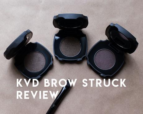  kat von d brow struck dimension powder review: medium brown, dark brow, walnut 