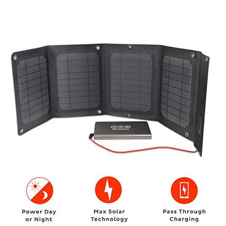 Voltaic Systems Arc 20 Watt Rapid Solar Laptop Charger | Includes a Battery Pack (Power Bank) and 2 Year Warranty | Powers Laptops Including Apple MacBook, Phones, USB Devices and More