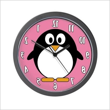 cute cartoon penguin wall clock 569384307