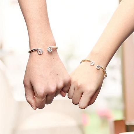 couple silver bracelets