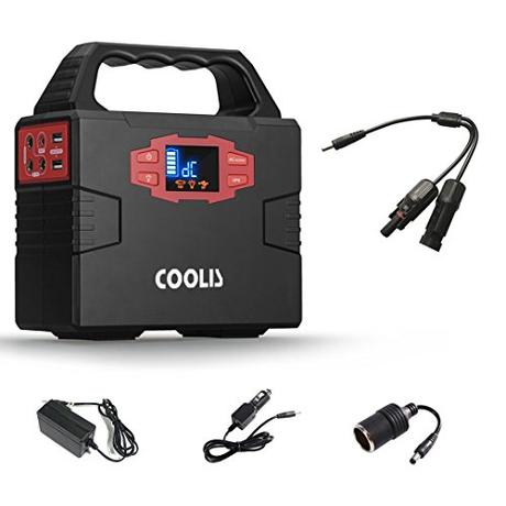 COOLIS 150Wh Portable Power Inverter Generator Power Station, Power Supply Source with Silent 110V AC/12V DC/5V USB Output, 40800mAh Lithium Battery