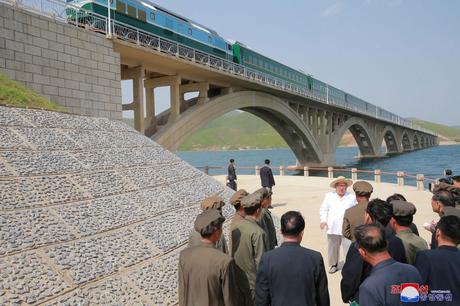 Kim Jong Un Visits a Railway Construction Site in Kangwo’n