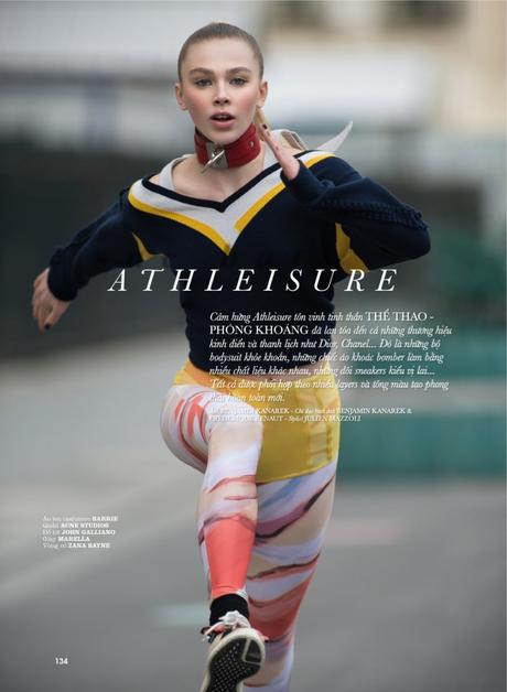 Alexis Kapaun in Athleisure for ELLE by Benjamin Kanarek