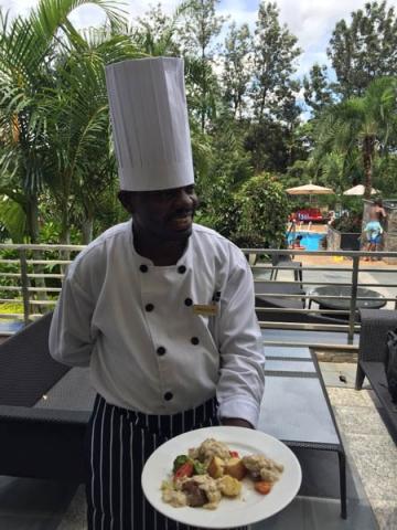 Chef Musasa Marcellin Tshite, Virunga Lodge, Volcanoes National Park Rwanda #GHSilverchef 2018 Kigali Marriott Hotel