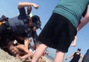 Viral video shows New Jersey cops pummeling a woman at beach over Memorial Day, reminding us of police brutality against my wife, Carol, in Missouri