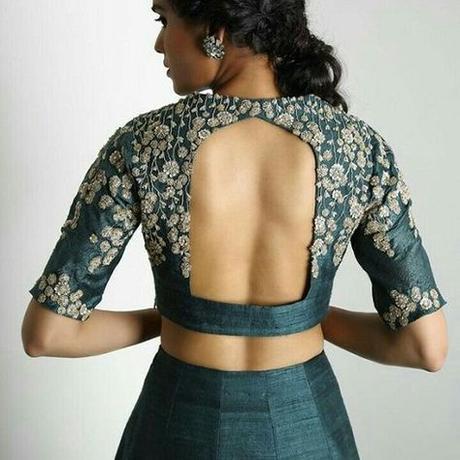 Blouse with Fancy Back Patterns