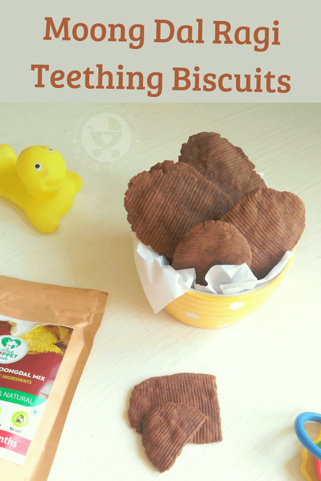 Got a teething baby at home? Give those little gums some relief with these tasty and healthy Moong Dal Ragi Teething Biscuits for Babies!