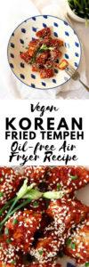 Vegan Korean Fried Tempeh - Oil-free Air Fryer Recipe | #vegan #tempeh #airfryer #veganrecipe