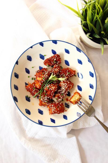 Vegan Korean Fried Tempeh | Air Fryer Recipe