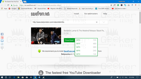 How to Download Videos From Dailymotion savefromnet - download dailymotion videos