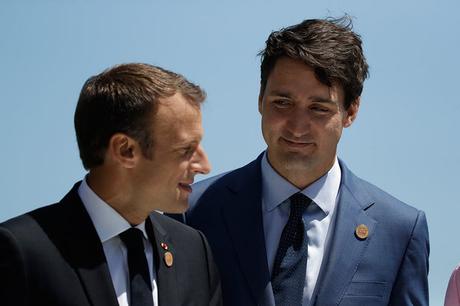 France’s Emmanuel Macron and Canada’s Justin Trudeau.