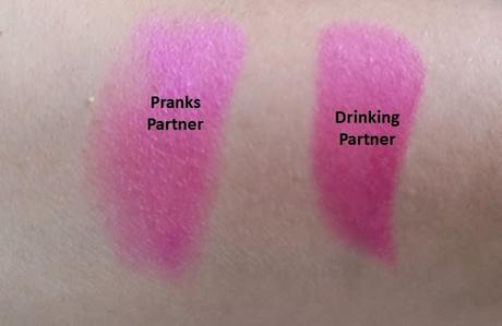 *New launch* Purplle Ultra HD Matte Lipstick in Pranks Partner 1 & Drinking Partner 14 Review, Swatches & Application