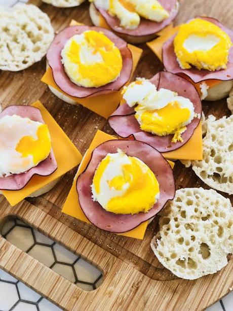 Egg, Ham and Cheese Breakfast Sandwiches