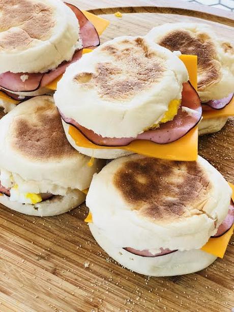 Egg, Ham and Cheese Breakfast Sandwiches