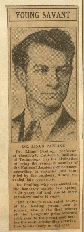 Pauling’s OSAC Honorary Doctorate