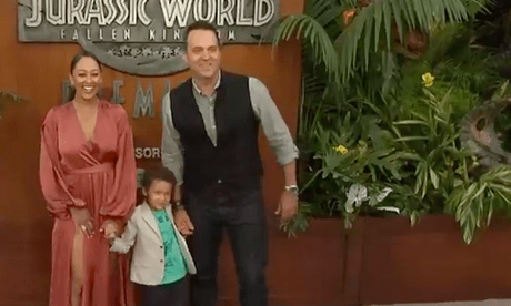 Tamera Mowry, Adam Housley & Son Aden: Jurassic World  Premiere